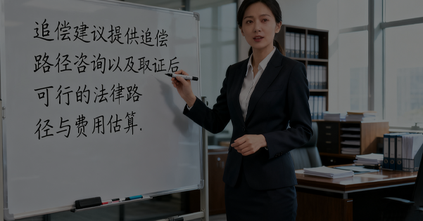 追偿建议 — 提供追偿路径咨询以及取证后可行的法律路径与费用估算